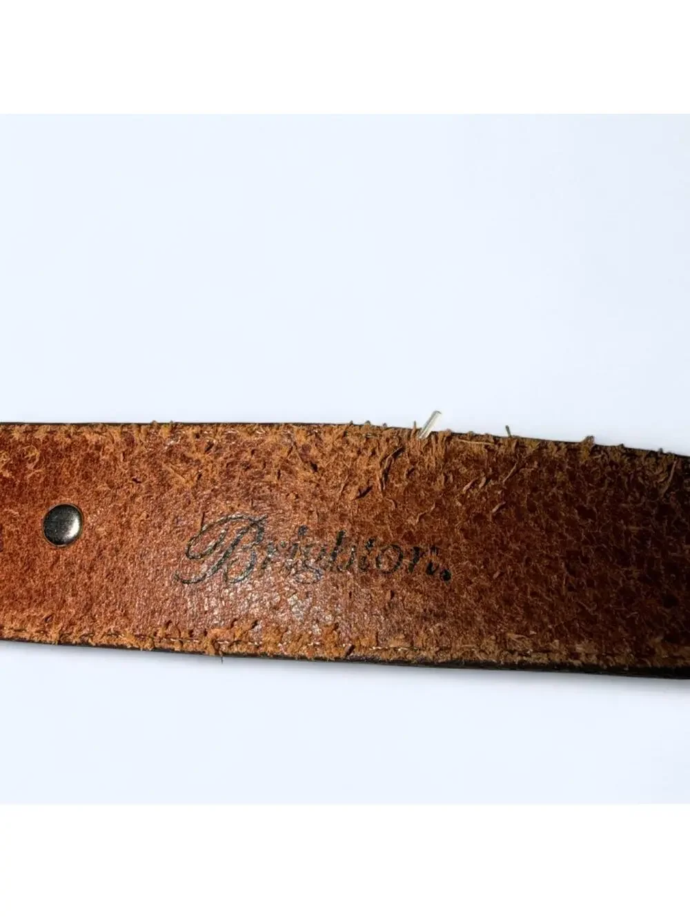Brighton Men's Brown and Burgundy Belt